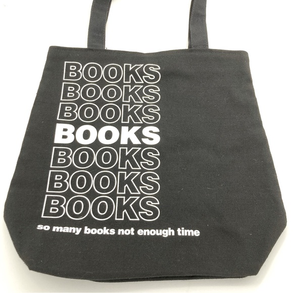 Barnes & Noble Handbags - Barnes & Noble Books Repeating Logo Snap Top Canvas Tote Bag